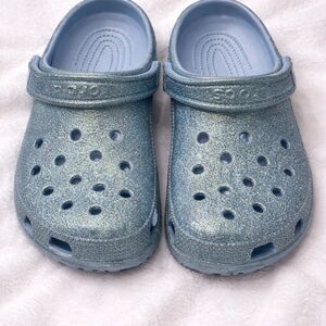 CROCS Sparkly Blue Kids' Slippers